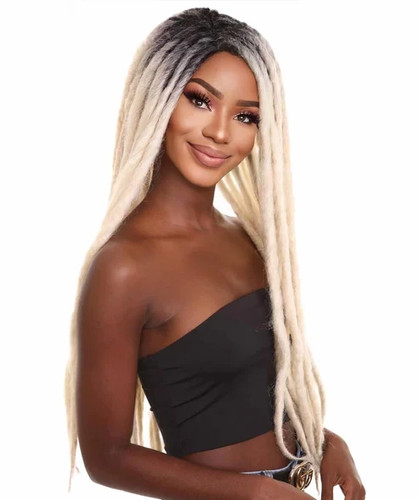 Dreadlock blonde women wig - blonde,