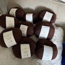 Rowan Creative Focus. Brown. 9 x 100g Balls. Knits On 4.5mm. Beautiful Wool.
