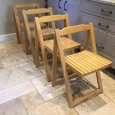 Vintage Aldo Jacober Style Office Garden Desk Wood Folding Chair