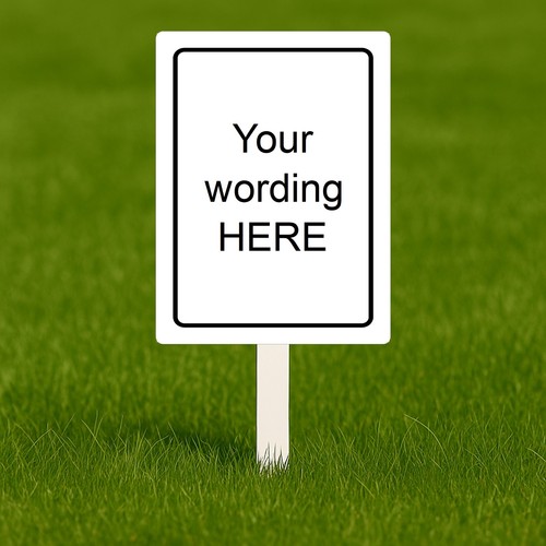 Personalised lawn sign with - personalised,
