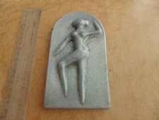 ART DECO CAST METAL PLAQUE