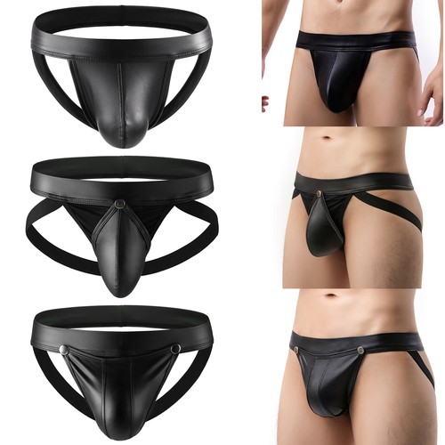 Men wet look jockstrap - men,