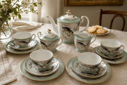 Vintage tea set person 50s - tea,