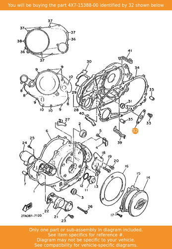 Yamaha plate bearing cover - bearing,