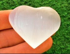 1 Selenite Puffed Heart 4cm