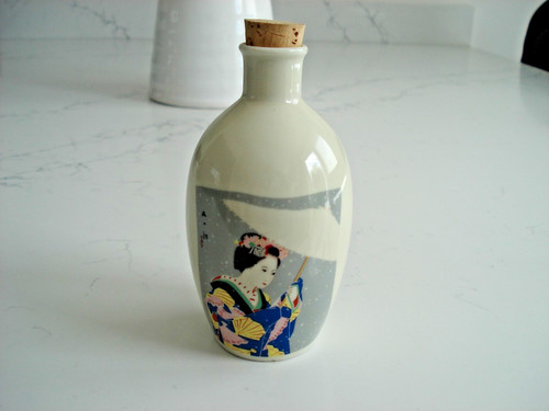 Japanese geisha bottle vase - geisha,