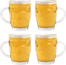 Glass Beer Tankards Dimpled