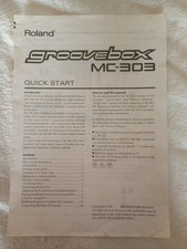 Roland MC303 QUICKSTART MANUAL