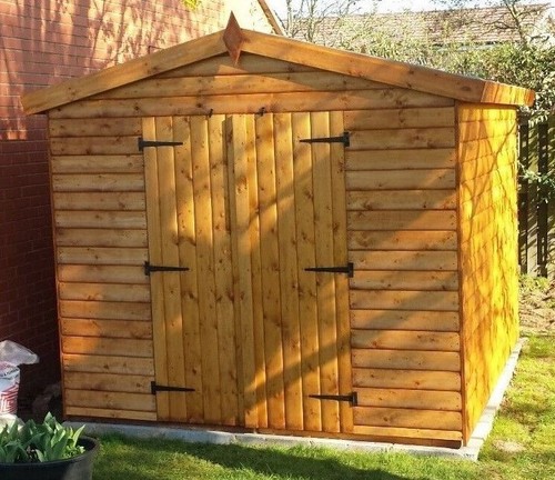 Wooden garden shed - garden,