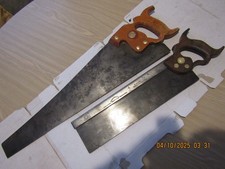 2-0Nice vintage wood saws S&J panel. Garlick Lynx tenon, carpenter