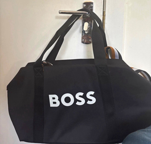 Boss black duffle holdall bag - black,