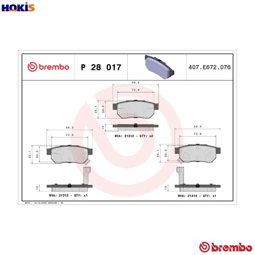 Brake pad set disc - brake,