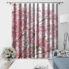Attractive and nice  flower trees Printing 3D Blockout Curtains Fabric Window