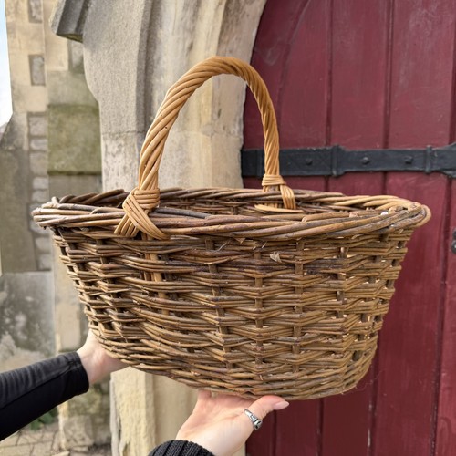 Vintage wicker basket storage - wicker,