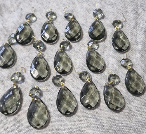 Vintage smoke grey crystal - vintage,