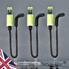 3 GREEN Carp fishing Tackle Bobbins Bite Indicators Set Short Chain 15.5cm TBNS