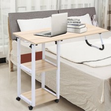 Over Bed Table Storage Shelf Aid Hospital Height Adjustable Laptop Tray Trolley