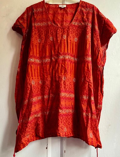 Anokhi dress red gold - os,