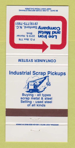 Matchbook cover lee - lee, and