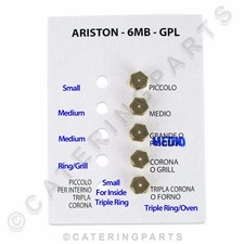 SET OF 5 x ARISTON LP LPG PROPANE GAS BURNER INJECTOR JET KIT M6 x 0.75 HG10