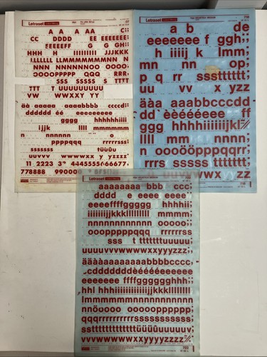 Letraset red helvetica - red,