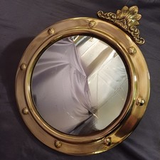 Antique brass Porthole mirror