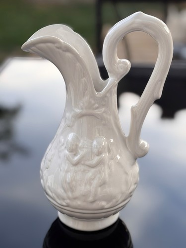 Vintage white porcelain cherub - vintage,