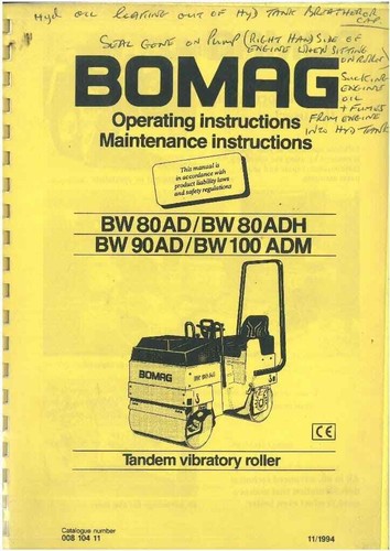 Bomag tandem vibrating roller - tandem,