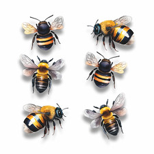 x6 Bee Wall Stickers Decor