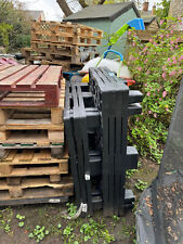 6 x Black Plastic Square Pallets 120 x 100 x 150mm - Medium Duty