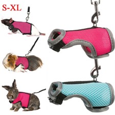 Rabbit Guinea Pig Rat Ferret Harness & Lead knot Breathable Pet Leash Set <