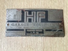 Vintage original Harvey Frost & Co. Bishops Stortford.  brass sign