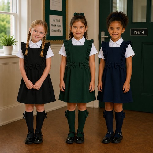 Girls dark green - green/navy, school