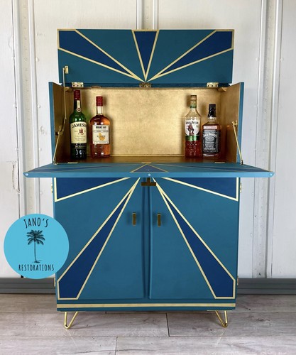 Art deco blue - art,