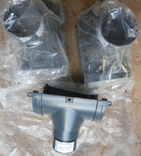 Marley Alutec guttering 128 mm, 76mm outlet,  Anthracite grey. GE 523H, 5 items.