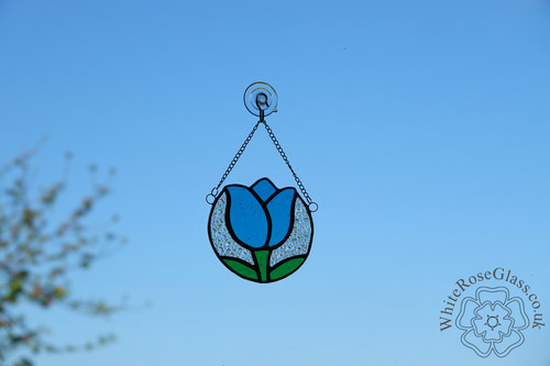 Stained glass tulip - tulip, flower
