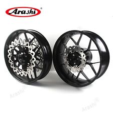 For Honda CBR1000RR 2004 2005 Arashi Black Front Rear Wheel Rim and Brake Rotor