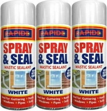 300ml White Leak Stop Spray & Seal Fix Waterproof Sealant Mastic Gutter Roof New