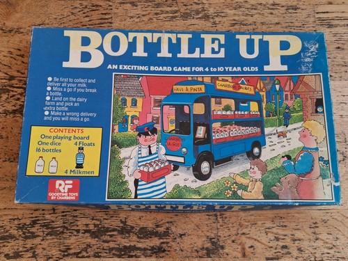 Bottle vintage board game - up,