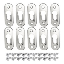 20Pcs 42 x 16mm Keyhole Hanging Plate Single Hole Hook with Screws Silver