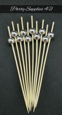 10pk Silver Party Picks
