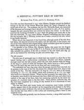 A Medieval pottery kiln in Exeter. (an archaeological excavation)