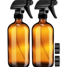 Empty amber glass spray - amber,