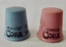 Thimble Advertising - 2 vintage Kopper Coke Fuel