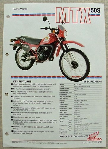 Honda mtx 50s - honda, moped