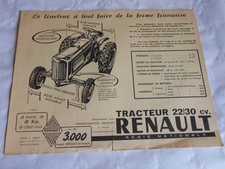 Vintage Tractor Brochure 1950s Renault 22/30