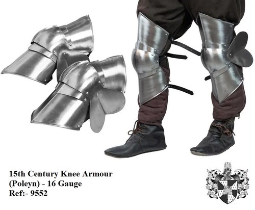 Medieval knee armour for - knee,