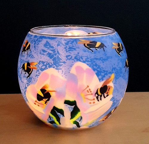 Bee candle light glass bumble - glass,