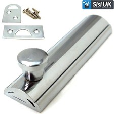 QUALITY FLAT SLIDING CABINET BOLT CHROME 63mm | Door Cupboard Surface Latch Lock