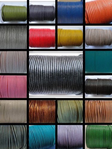 Leather cord round - cord, 1.5,